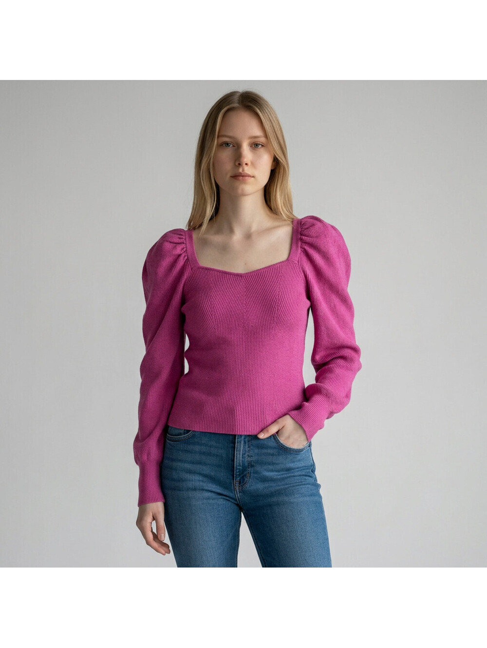 Sofia Vergara Sweatre Pullover Women L Large Pink Metallic Sweetheart Soft Knit